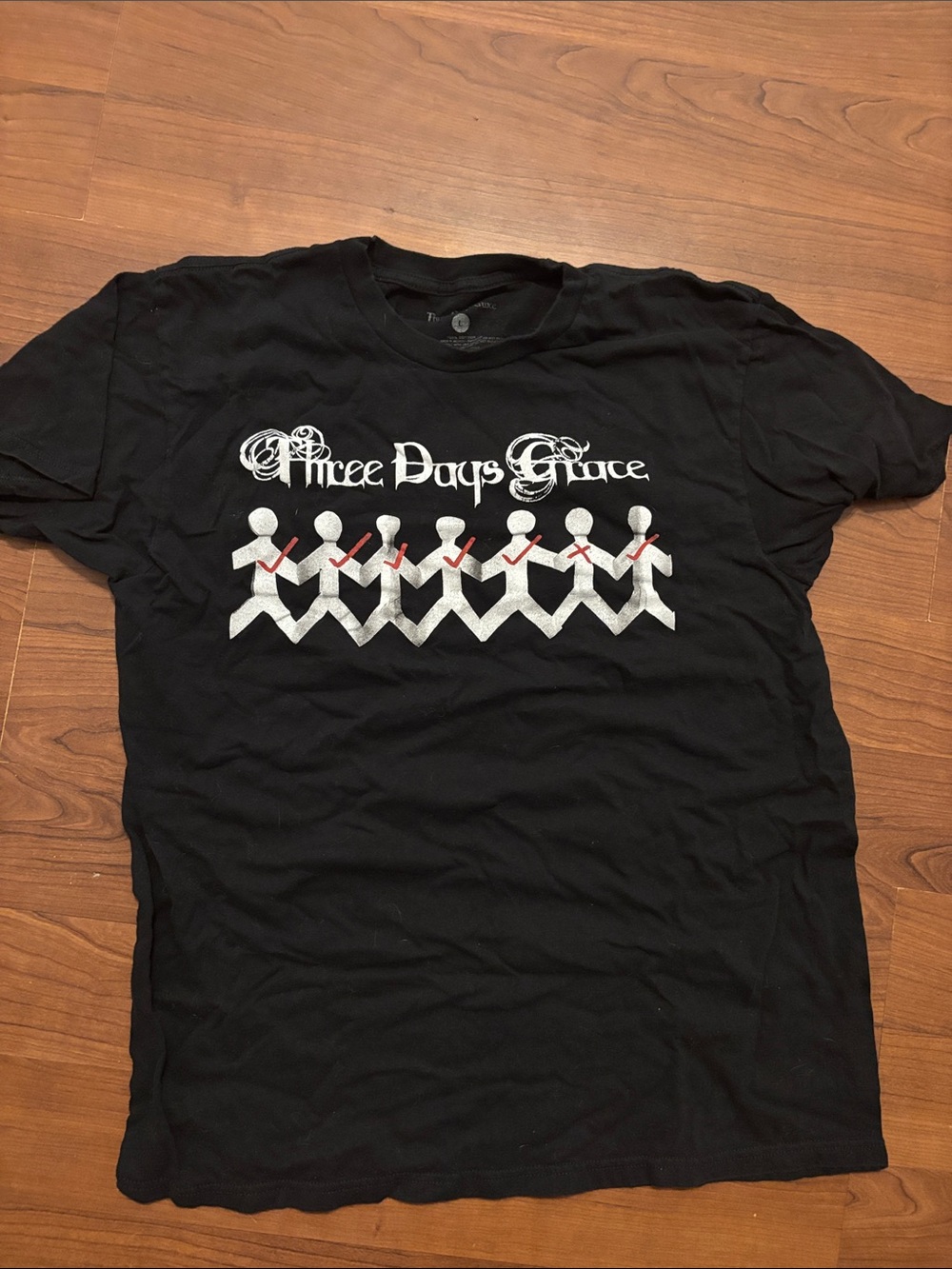 Official Black Three Days Grace  Graphic Band Tee